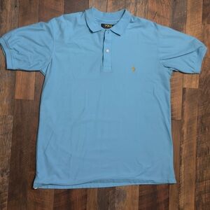 Polo Ralph Lauren Polo Shirt Mens 4X Big Tall Blue Turquoise Pony Logo